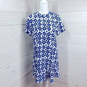 Mud Pie Abstract Watercolor Print Flounce Bottom Dress S FREE SHIP